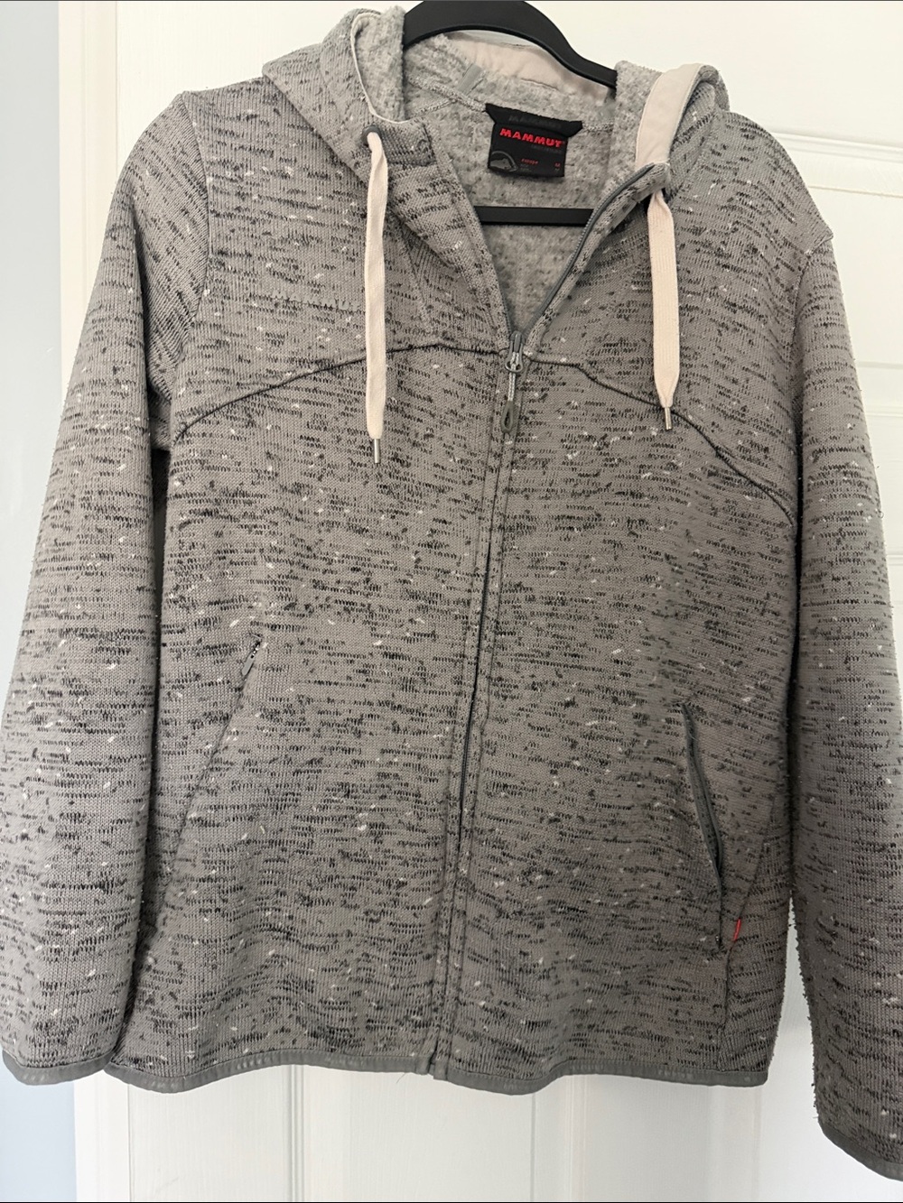 Mammut Light Gray Speckled Full-Zip Hoodie